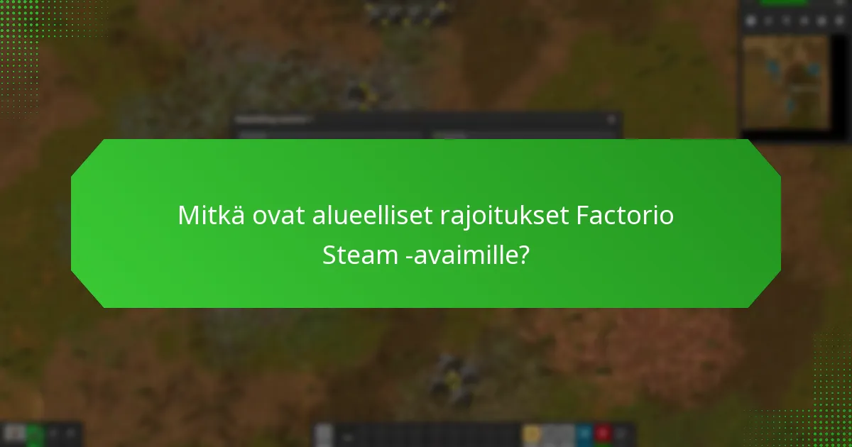 Missä voin ostaa Factorio Steam -avaimen?